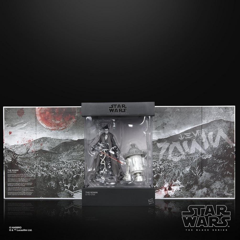 Vintage Hasbro Star Wars Black Series Sealed Figures US/English Package - The Ronin & R5-D56 - HasbroPulse Exclusive - Black Series Hasbro Star Wars figure Box Set