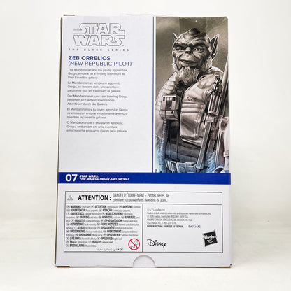 Vintage Hasbro Star Wars Black Series Sealed Figures Zeb Orrelios (New Republic Pilot) WHITE BOX Deluxe - The Mandalorian and Grogu #07 - Hasbro Black Series (2026)
