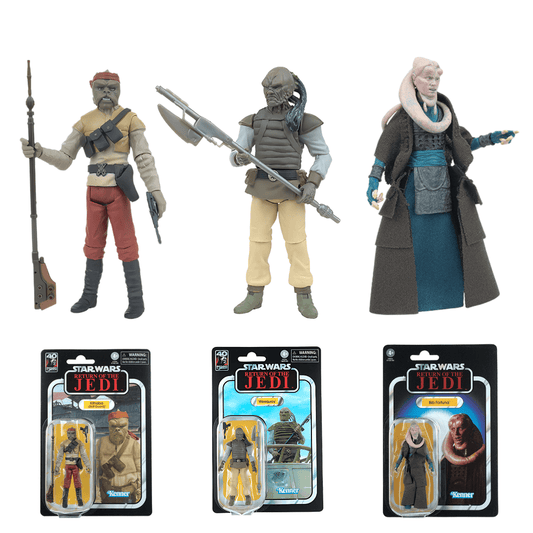 Vintage Hasbro Star Wars Bundle Deal: X3 Jabba Goons - Bib Fortuna - Kithaba - Weequay -  3.75" Hasbro Vintage Collection