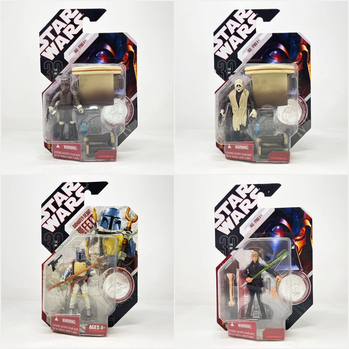 Vintage Hasbro Star Wars Mid MOC 30th Anniversary Collection Basic Figures Wave 1 - Complete Set of 60 – Hasbro 2007