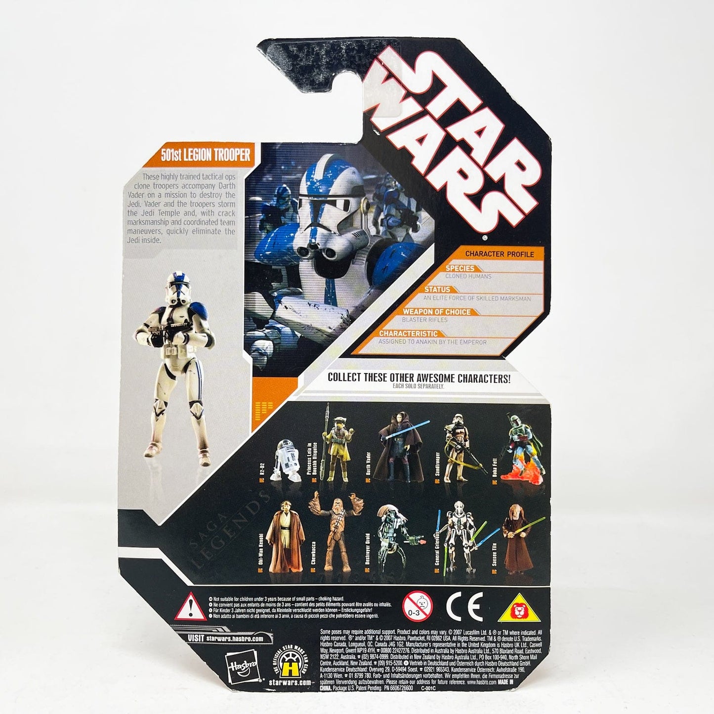 Vintage Hasbro Star Wars Mid MOC 501st Legion Trooper - Hasbro 30th Anniversary Collection 3.75"