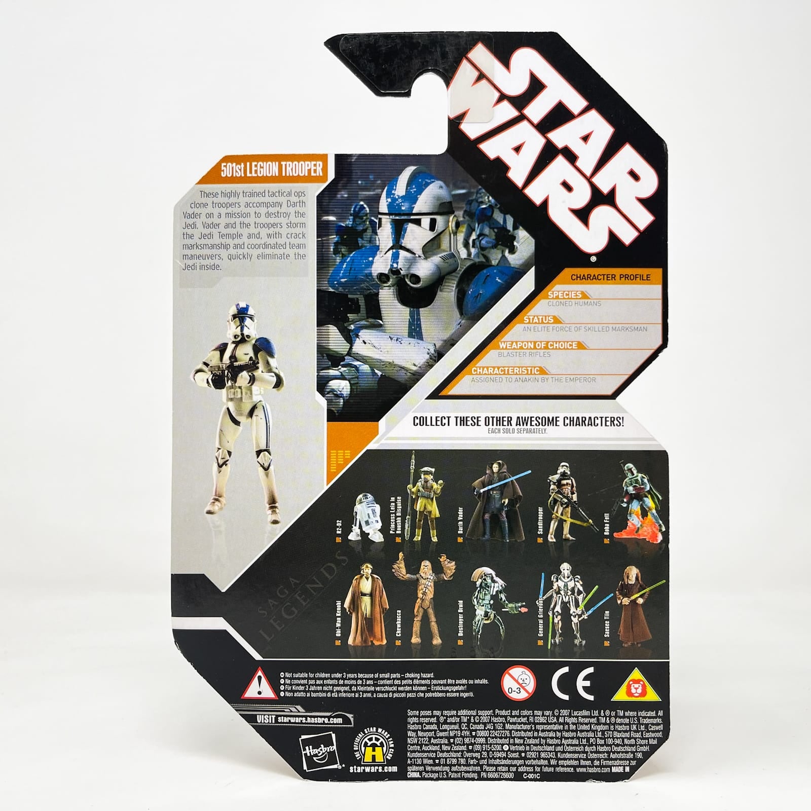 Vintage Hasbro Star Wars Mid MOC 501st Legion Trooper - Hasbro 30th Anniversary Collection 3.75"