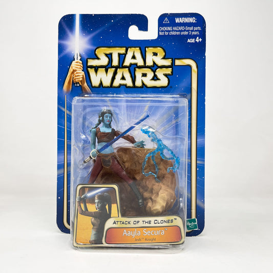 Vintage Hasbro Star Wars Mid MOC Aayla Secura (Jedi Knight) #03-11 - Hasbro SAGA Series 3.75"