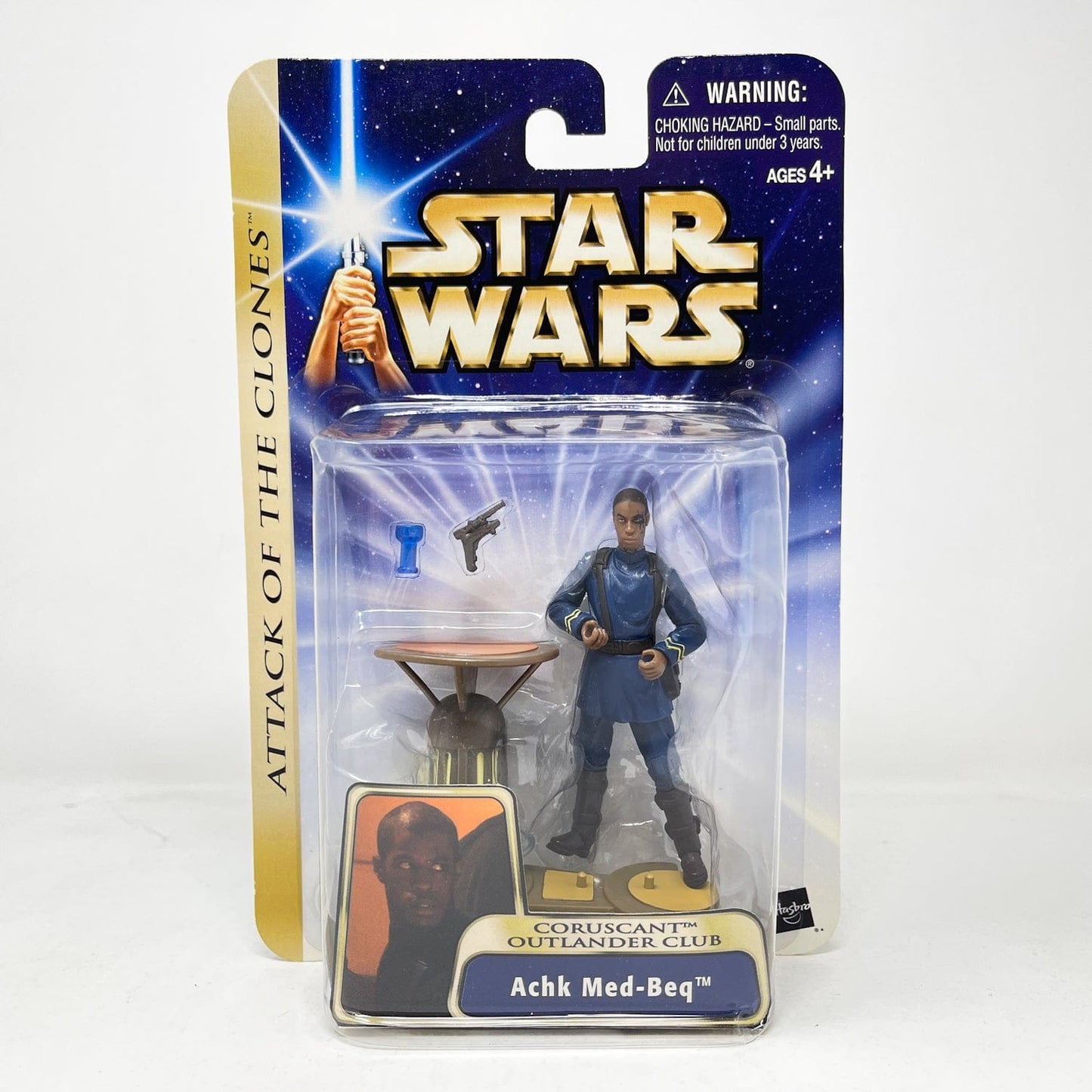Vintage Hasbro Star Wars Mid MOC Achk Med-Beq (Coruscant Outlander Club) #03-37 - Hasbro SAGA Series 3.75"