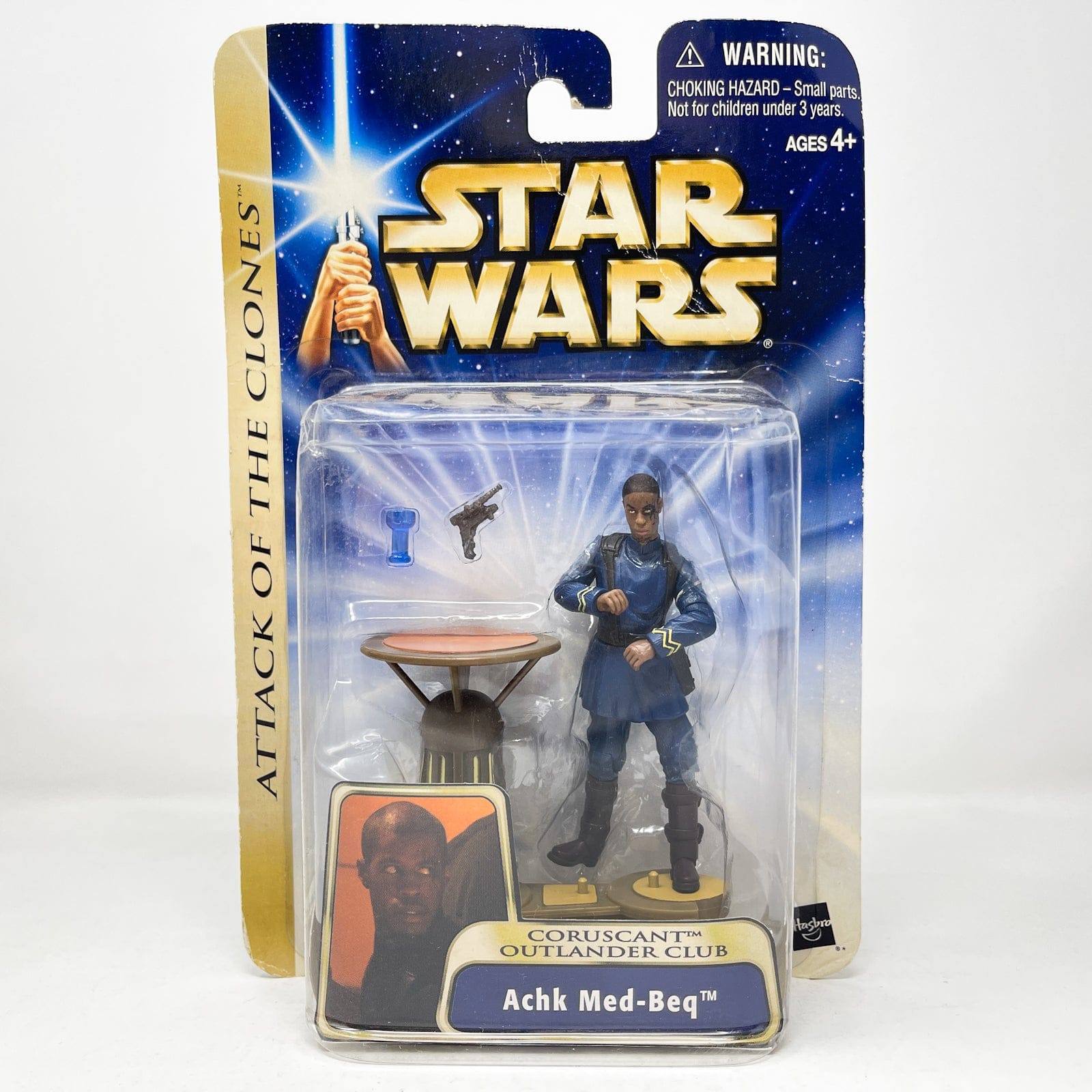 Vintage Hasbro Star Wars Mid MOC Achk Med-Beq (Coruscant Outlander Club) #03-37 - Hasbro SAGA Series 3.75"