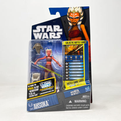 Vintage Hasbro Star Wars Mid MOC Ahsoka CW17 (with Rotta the Huttlet) - Hasbro Clone Wars 2010