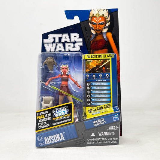 Vintage Hasbro Star Wars Mid MOC Ahsoka CW17 (with Rotta the Huttlet) - Hasbro Clone Wars 2010