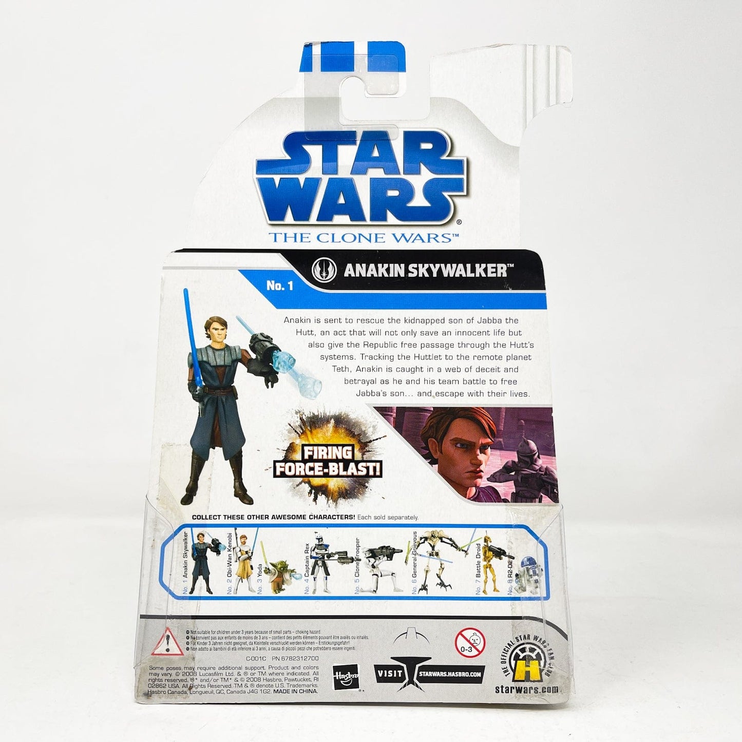 Vintage Hasbro Star Wars Mid MOC Anakin Skywalker #1 - Hasbro 2008 Clone Wars Legacy Collection Star Wars Action Figure