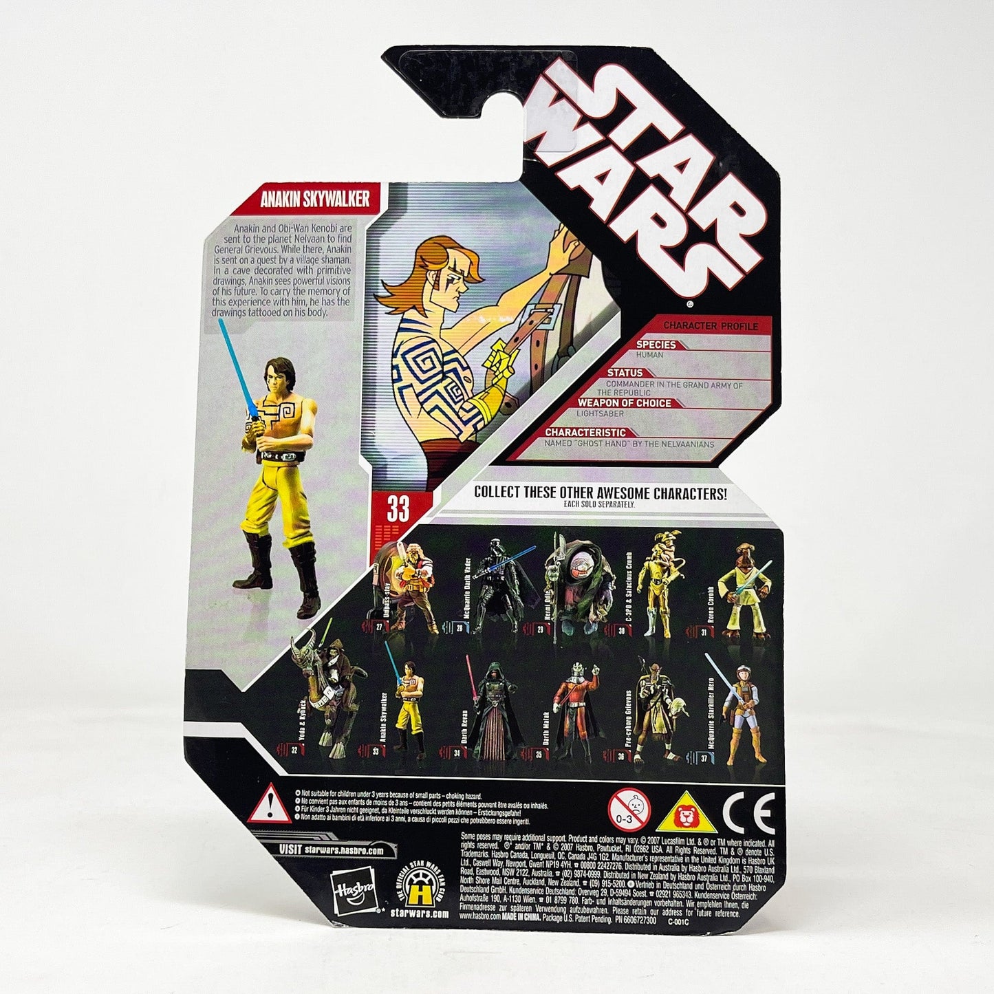 Vintage Hasbro Star Wars Mid MOC Anakin Skywalker #33 (Clone Wars) - Hasbro Saga Legends - 30th Anniversary Collection