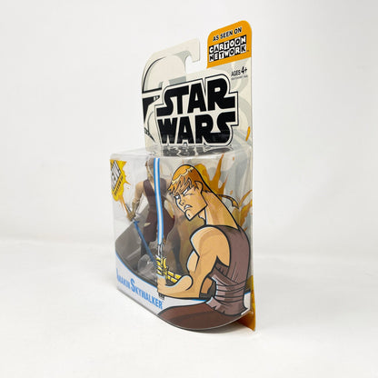 Vintage Hasbro Star Wars Mid MOC Anakin Skywalker - Battle Damage (2005) - Hasbro Tarkovsky Clone Wars Animated Figure MOC