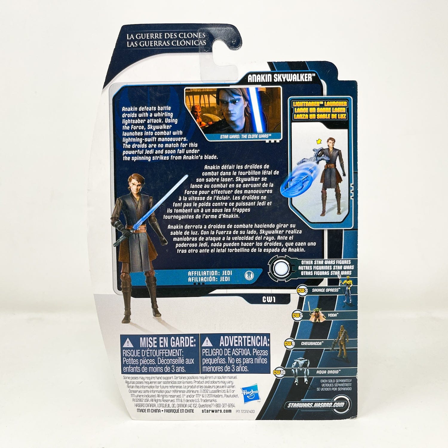 Vintage Hasbro Star Wars Mid MOC Anakin Skywalker CW1 - Hasbro Clone Wars Star Wars Action Figure