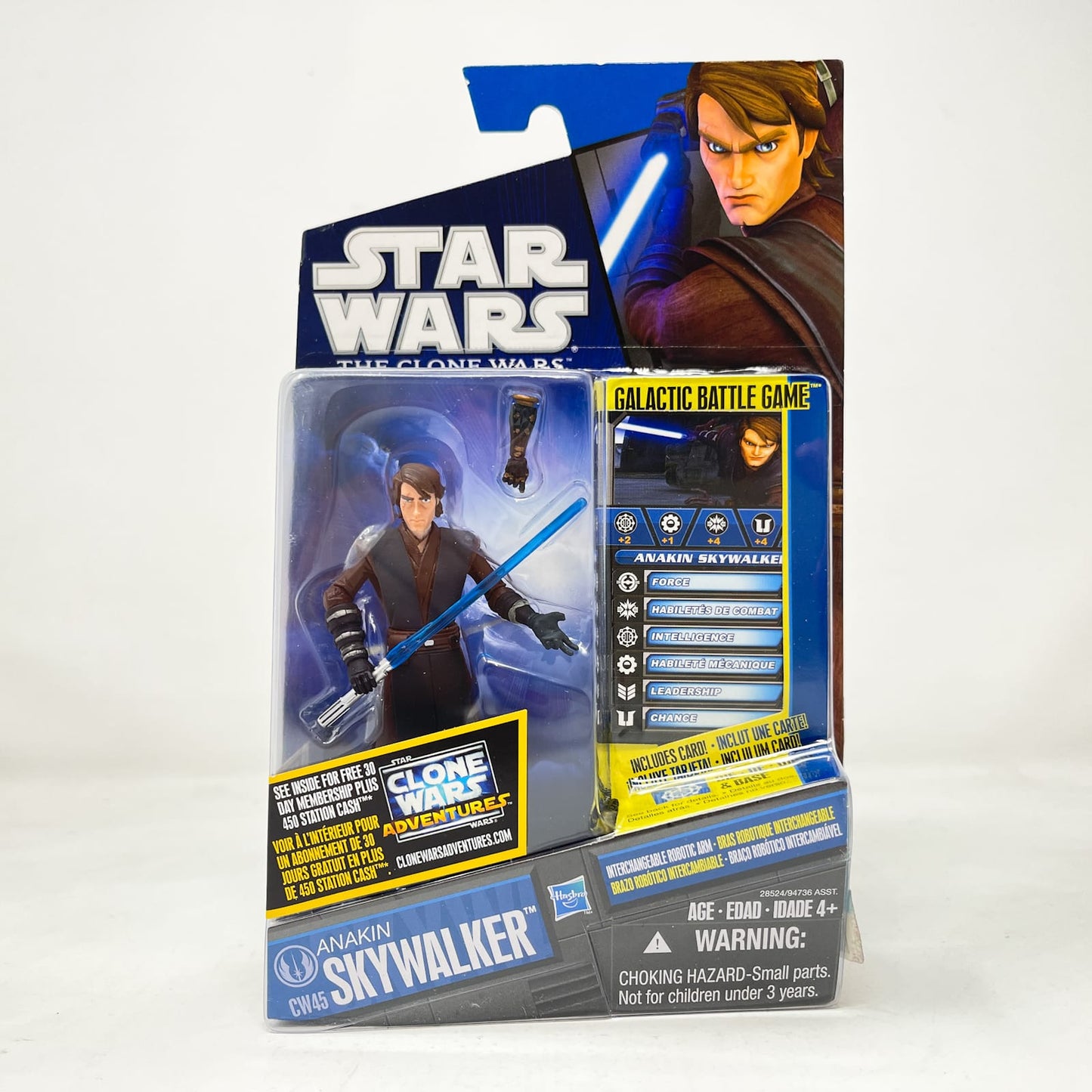 Vintage Hasbro Star Wars Mid MOC Anakin Skywalker CW45 - Hasbro Clone Wars 2010