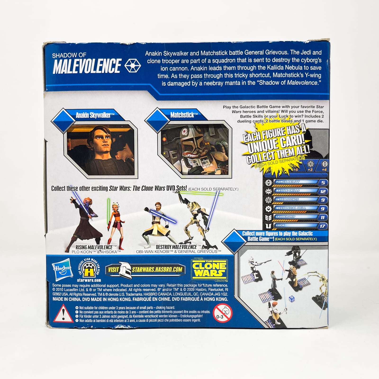 Vintage Hasbro Star Wars Mid MOC Anakin Skywalker & Matchstick Shadow of Malevolence (DVD Set 2 of 3) 2-pack - Hasbro Clone Wars (2010)