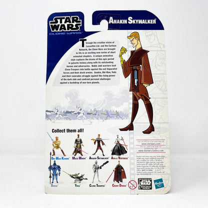 Vintage Hasbro Star Wars Mid MOC Anakin Skywalker - Padawan (2003) - Hasbro Tarkovsky Clone Wars Animated Figure MOC