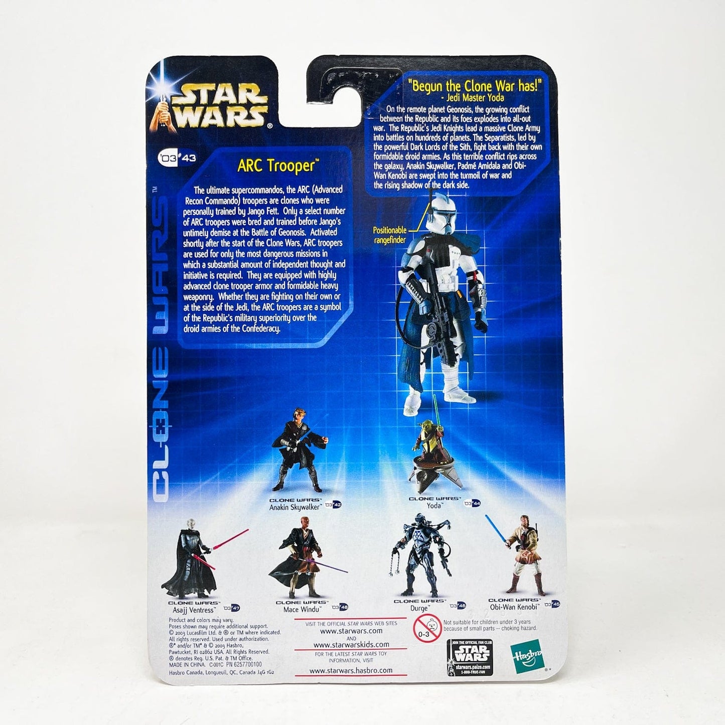 Vintage Hasbro Star Wars Mid MOC ARC Trooper - Red 03-43 (2003) - SAGA Clone Wars MOC