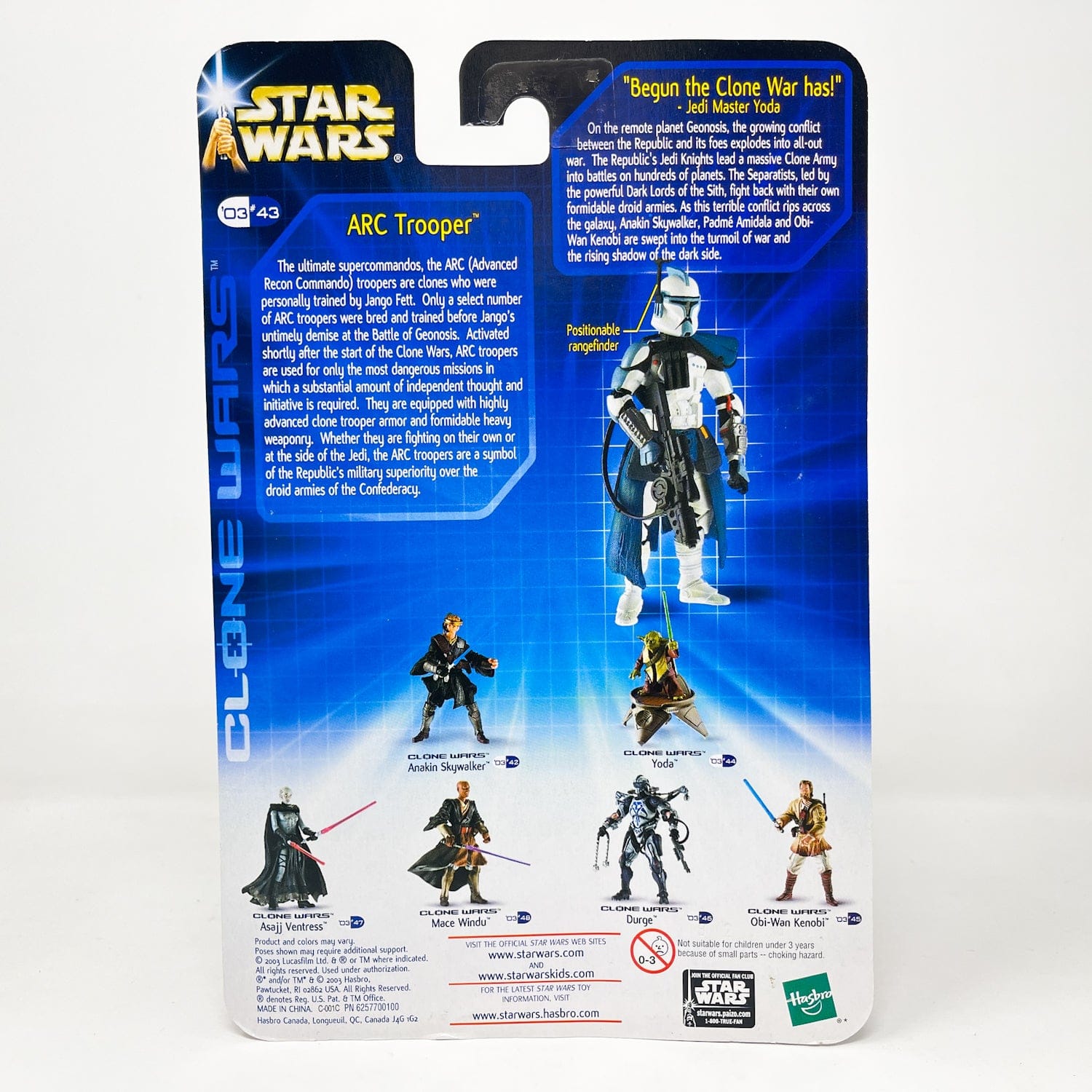 Vintage Hasbro Star Wars Mid MOC ARC Trooper - Red 03-43 (2003) - SAGA Clone Wars MOC