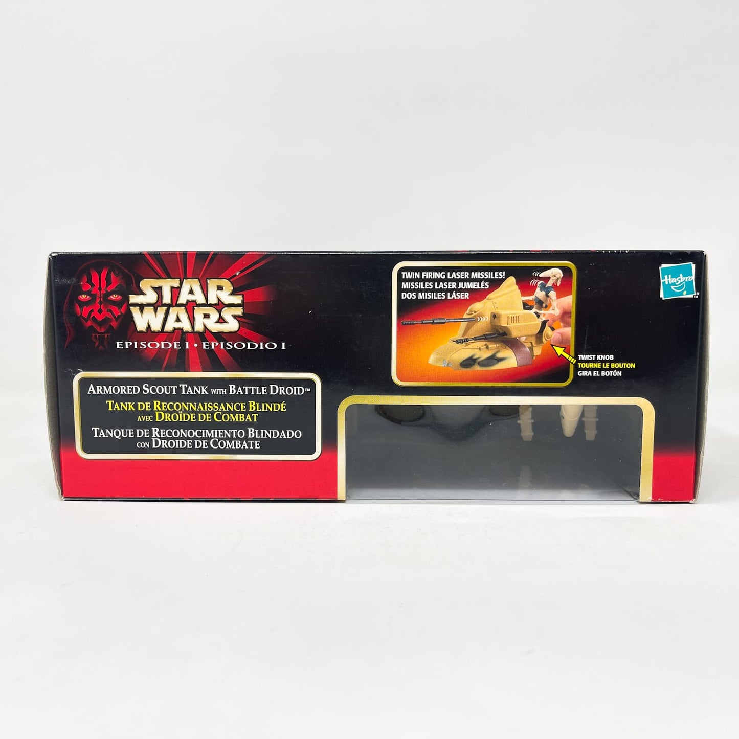 Vintage Hasbro Star Wars Mid MOC Armored Scout Tank with Battle Droid - Hasbro The Phantom Menace (1999)