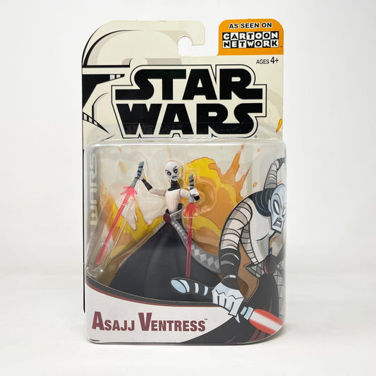 Vintage Hasbro Star Wars Mid MOC Asajj Ventress (2003) - Hasbro Tarkovsky Clone Wars Animated Figure MOC