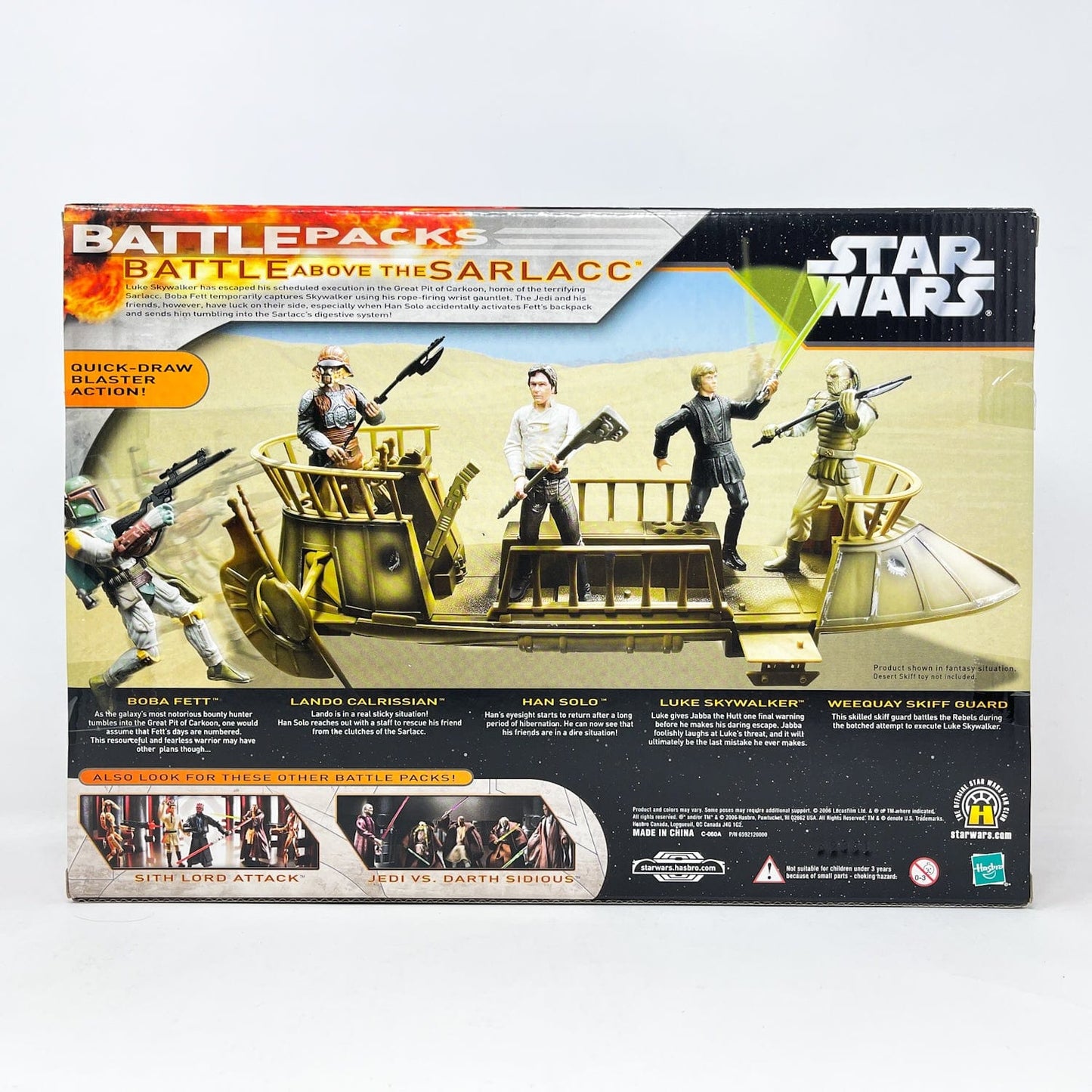 Vintage Hasbro Star Wars Mid MOC Battle Above the Sarlacc Battle Pack - Hasbro 3.75" Figures