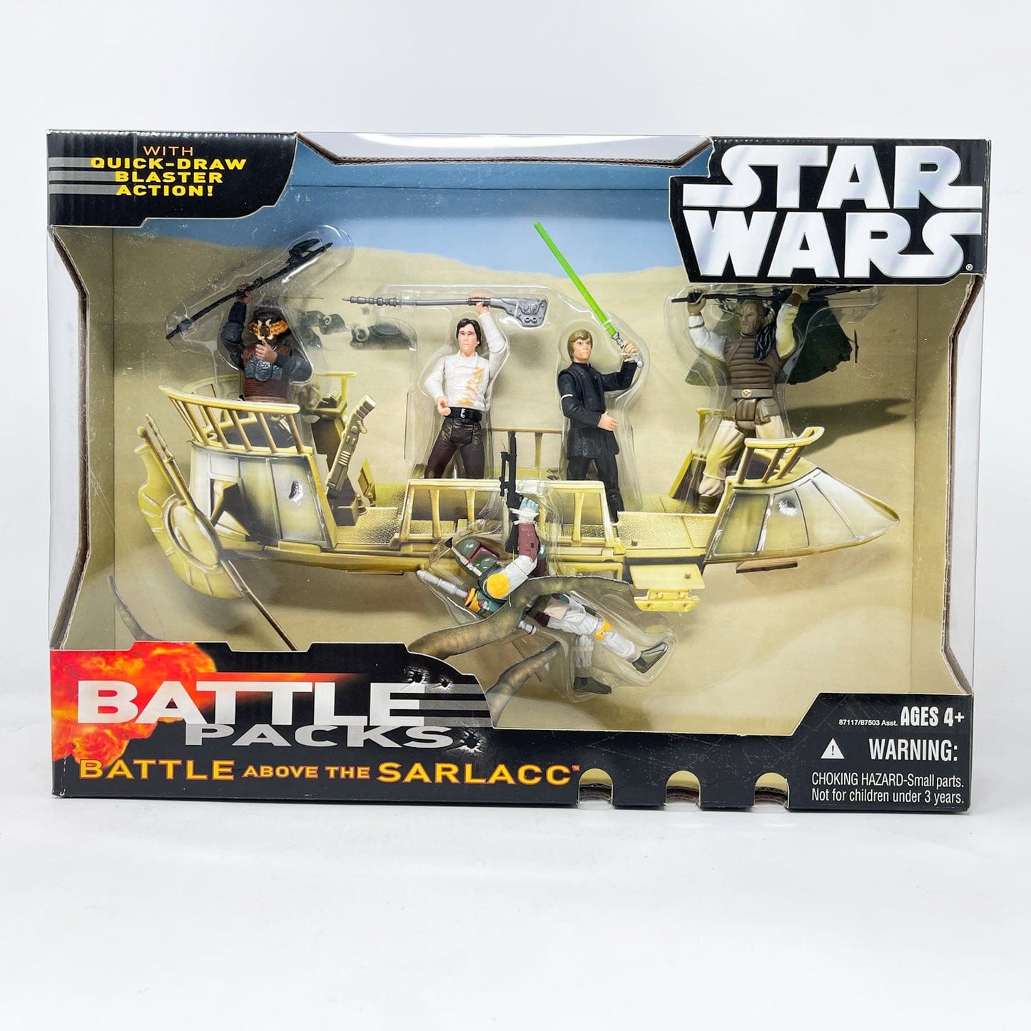Vintage Hasbro Star Wars Mid MOC Battle Above the Sarlacc Battle Pack - Hasbro 3.75" Figures