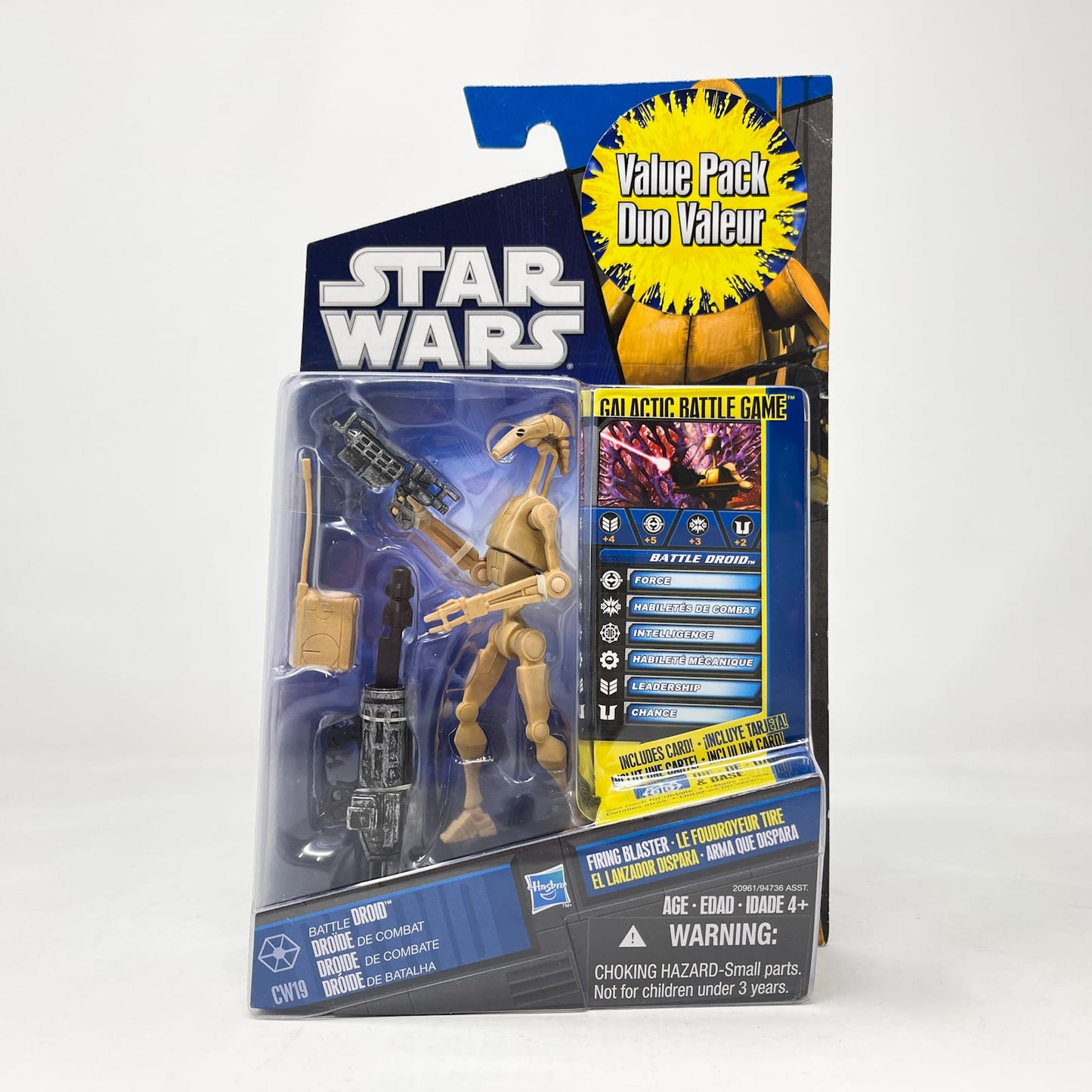 Vintage Hasbro Star Wars Mid MOC Battle Droid  CW19 - Hasbro The Clone Wars (2010)