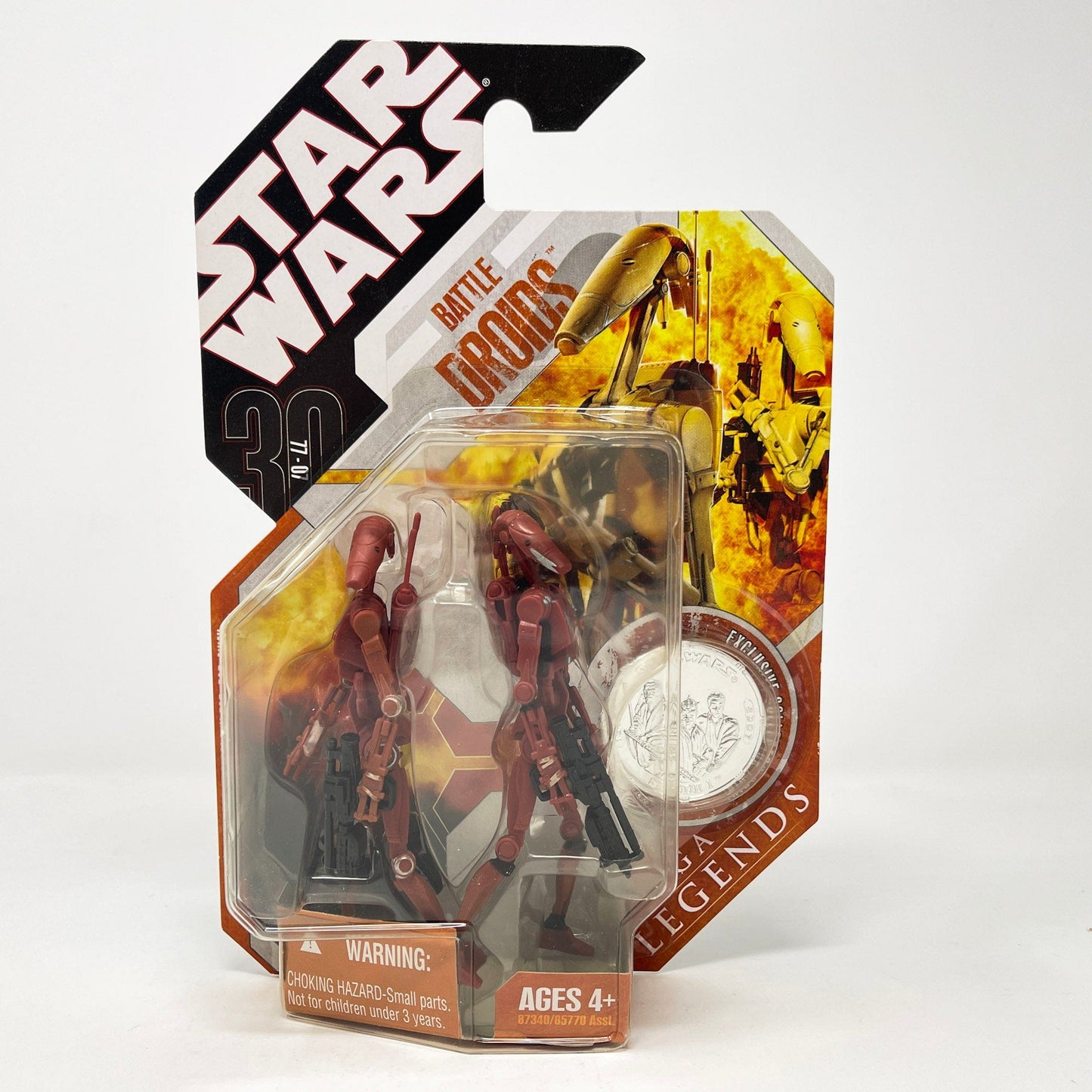 Vintage Hasbro Star Wars Mid MOC Battle Droids (Red) - Hasbro Saga Legends - 30th Anniversary Collection