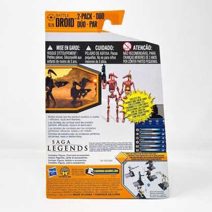 Vintage Hasbro Star Wars Mid MOC Battle Droids - Red (SL20) - Hasbro Saga Legends 2010 Star Wars Action Figure 2-Pack