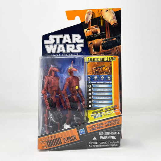 Vintage Hasbro Star Wars Mid MOC Battle Droids - Red (SL20) - Hasbro Saga Legends 2010 Star Wars Action Figure 2-Pack