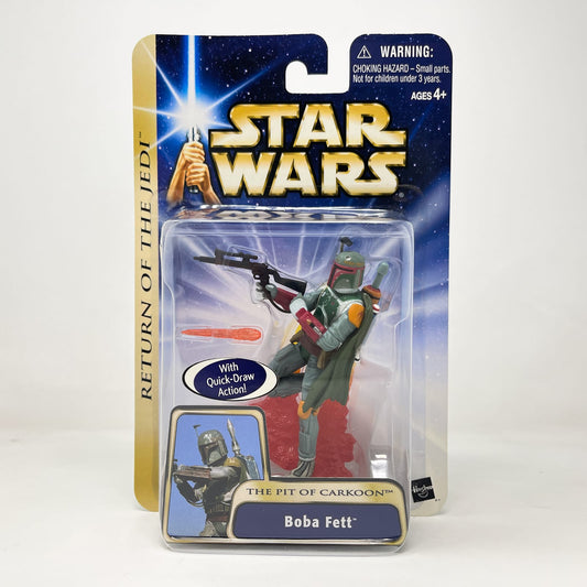 Vintage Hasbro Star Wars Mid MOC Boba Fett (The Pit of Carkoon) #03-08 - Hasbro SAGA Series 3.75"