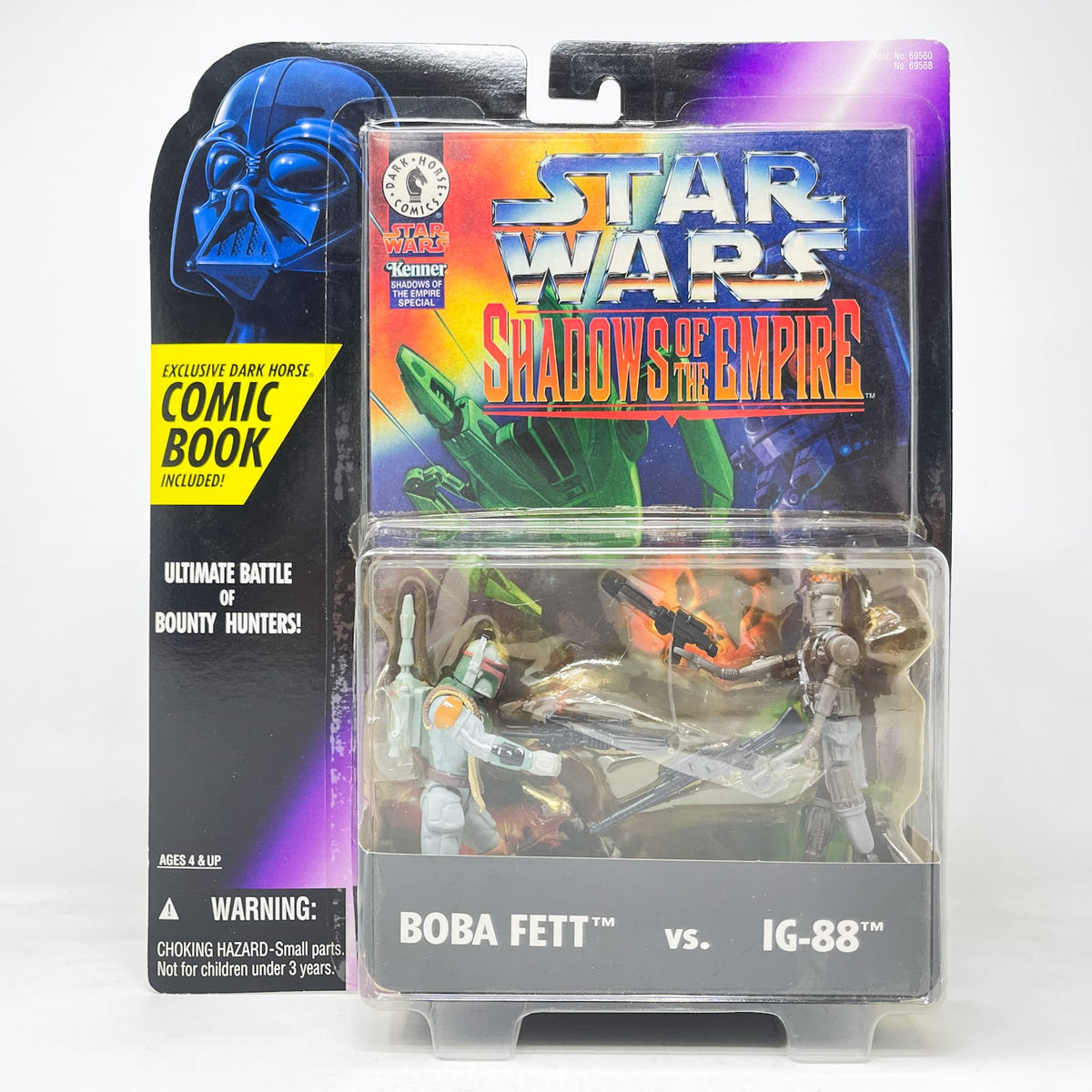 Vintage Hasbro Star Wars Mid MOC Boba Fett vs. IG-88 - Shadows of The Empire - Hasbro 1996 POTF2 Darkhorse Comic Action Figure 2-Pack