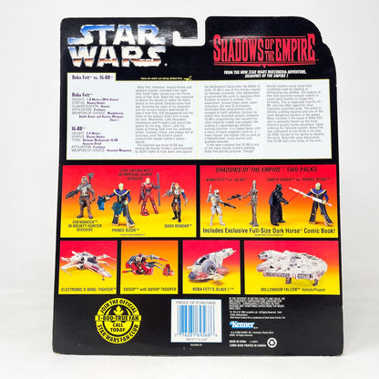 Vintage Hasbro Star Wars Mid MOC Boba Fett vs. IG-88 - Shadows of The Empire - Hasbro 1996 POTF2 Darkhorse Comic Action Figure 2-Pack