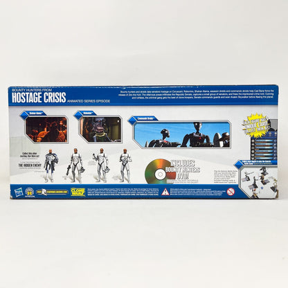 Vintage Hasbro Star Wars Mid MOC Bounty Hunter Hostage Crisis Multipack - Hasbro Clone Wars Commando Droids - Robonino - Shahan Alama - 3.75" (2010)