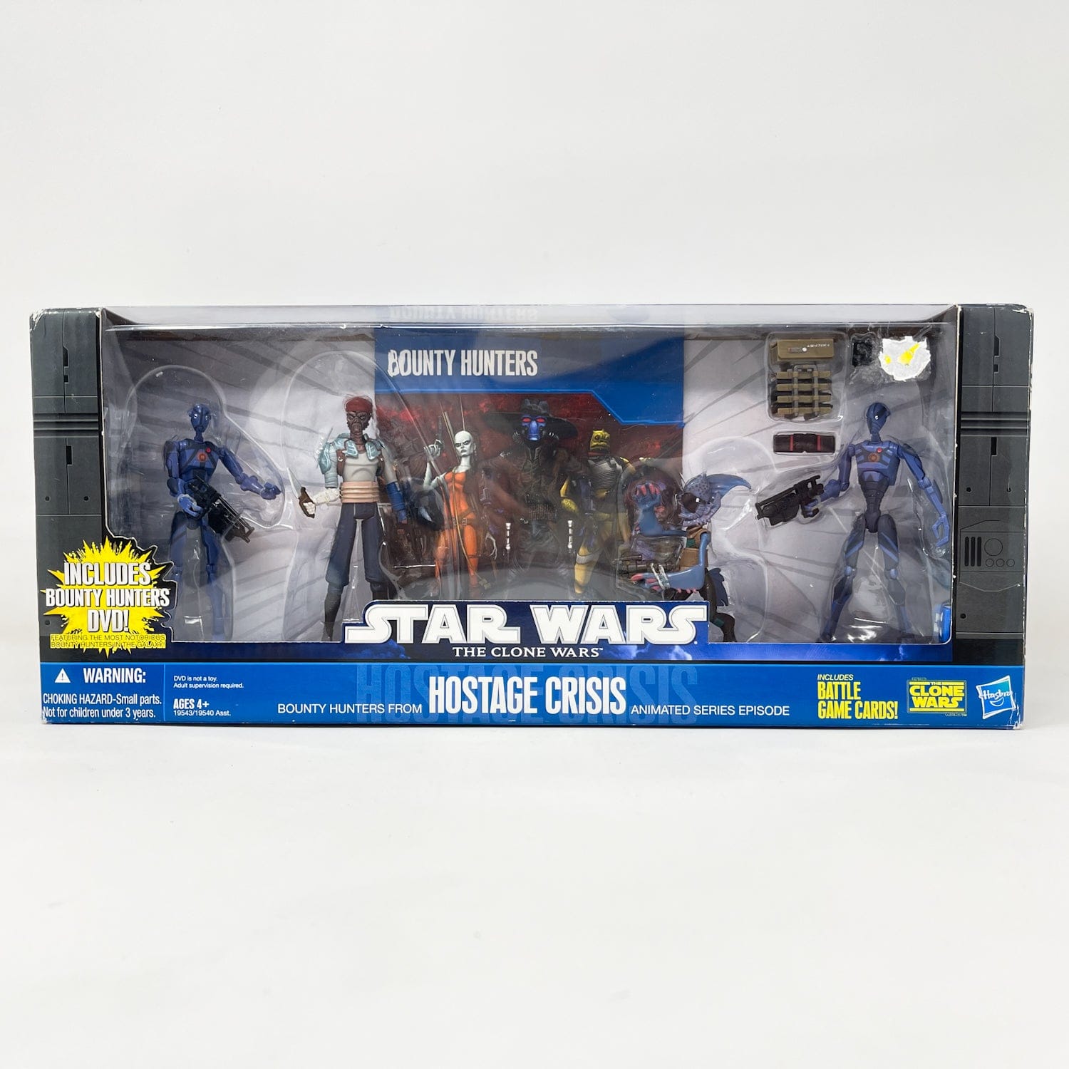 Vintage Hasbro Star Wars Mid MOC Bounty Hunter Hostage Crisis Multipack - Hasbro Clone Wars Commando Droids - Robonino - Shahan Alama - 3.75" (2010)