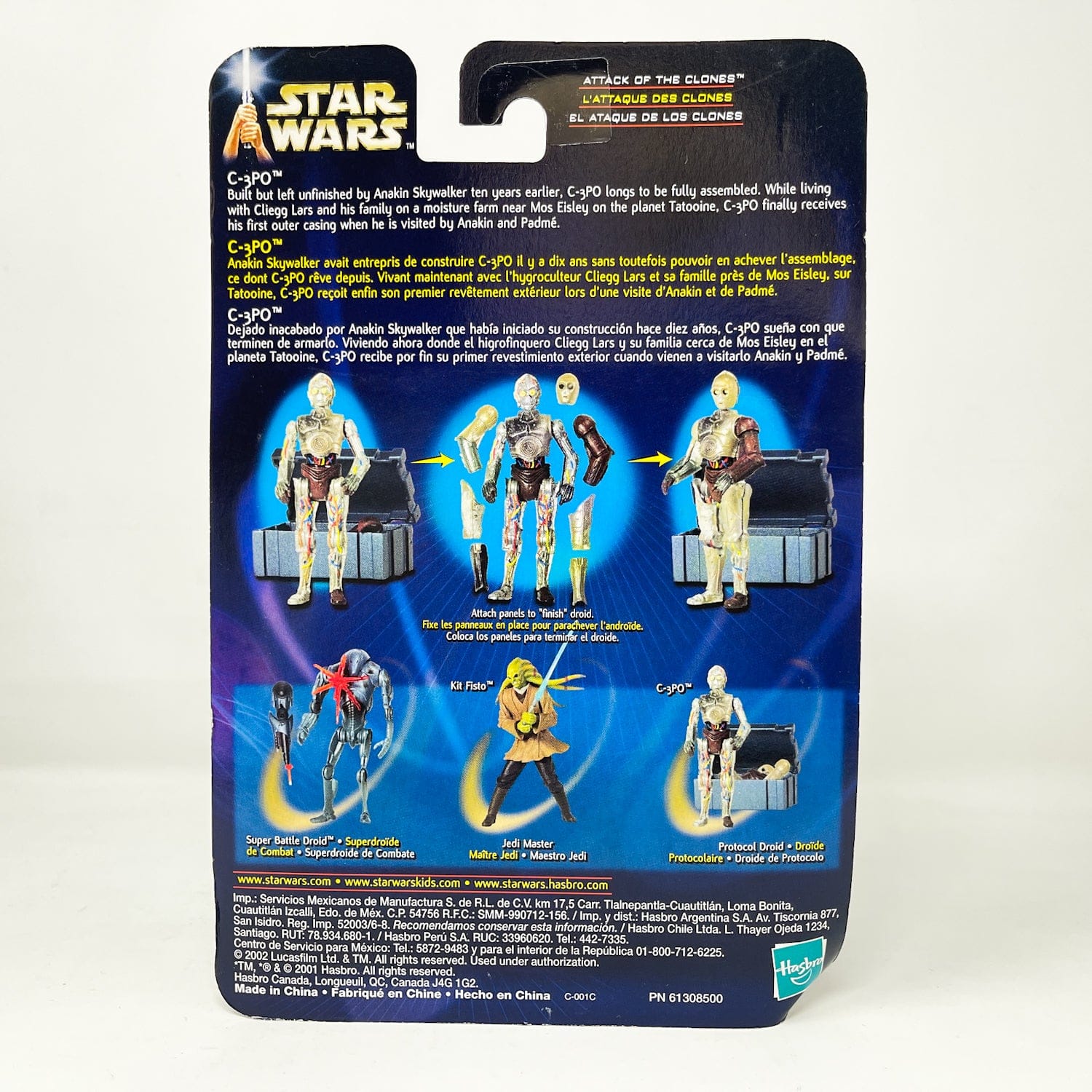 Vintage Hasbro Star Wars Mid MOC C-3PO (Protocol Droid) #02-04 - Hasbro SAGA Series 3.75"