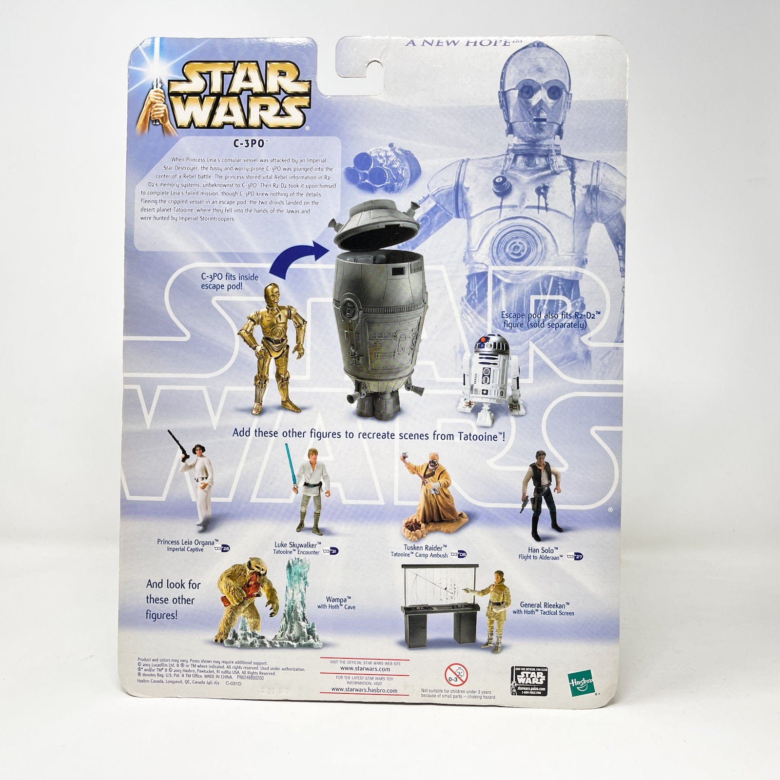 Vintage Hasbro Star Wars Mid MOC C-3PO with Escape Pod - ANH (2003) - Hasbro SAGA Ultra Figure MOC