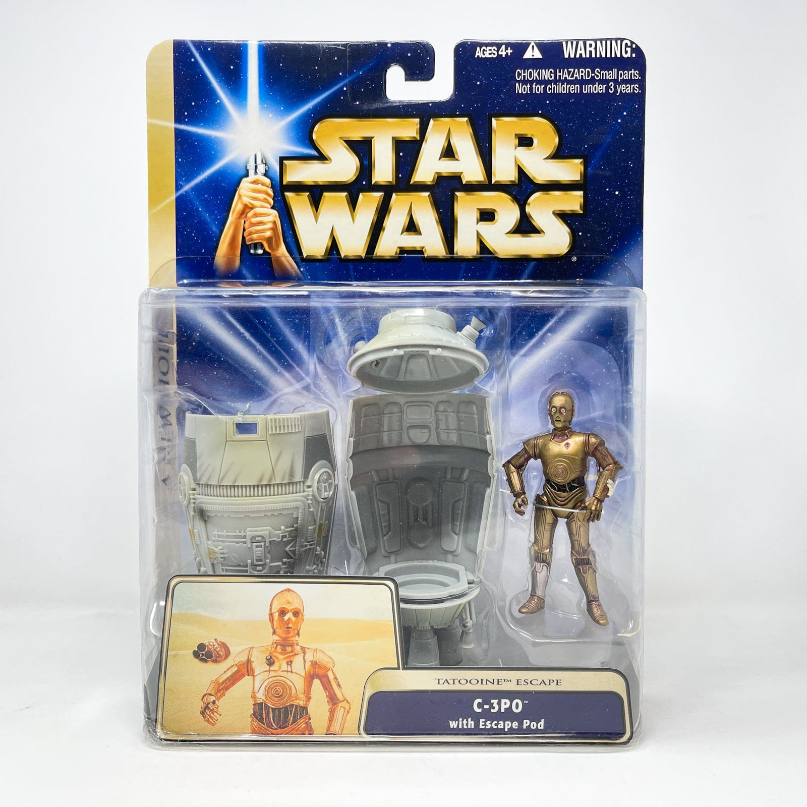 Vintage Hasbro Star Wars Mid MOC C-3PO with Escape Pod - ANH (2003) - Hasbro SAGA Ultra Figure MOC