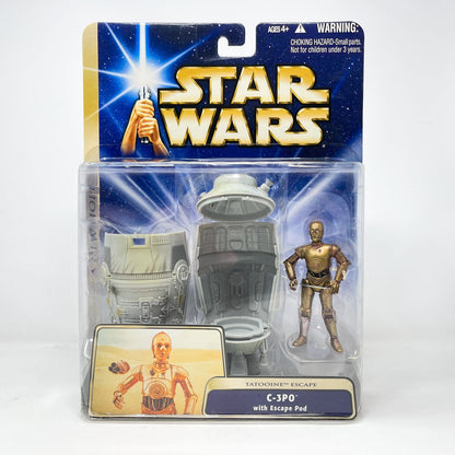 Vintage Hasbro Star Wars Mid MOC C-3PO with Escape Pod - ANH (2003) - Hasbro SAGA Ultra Figure MOC