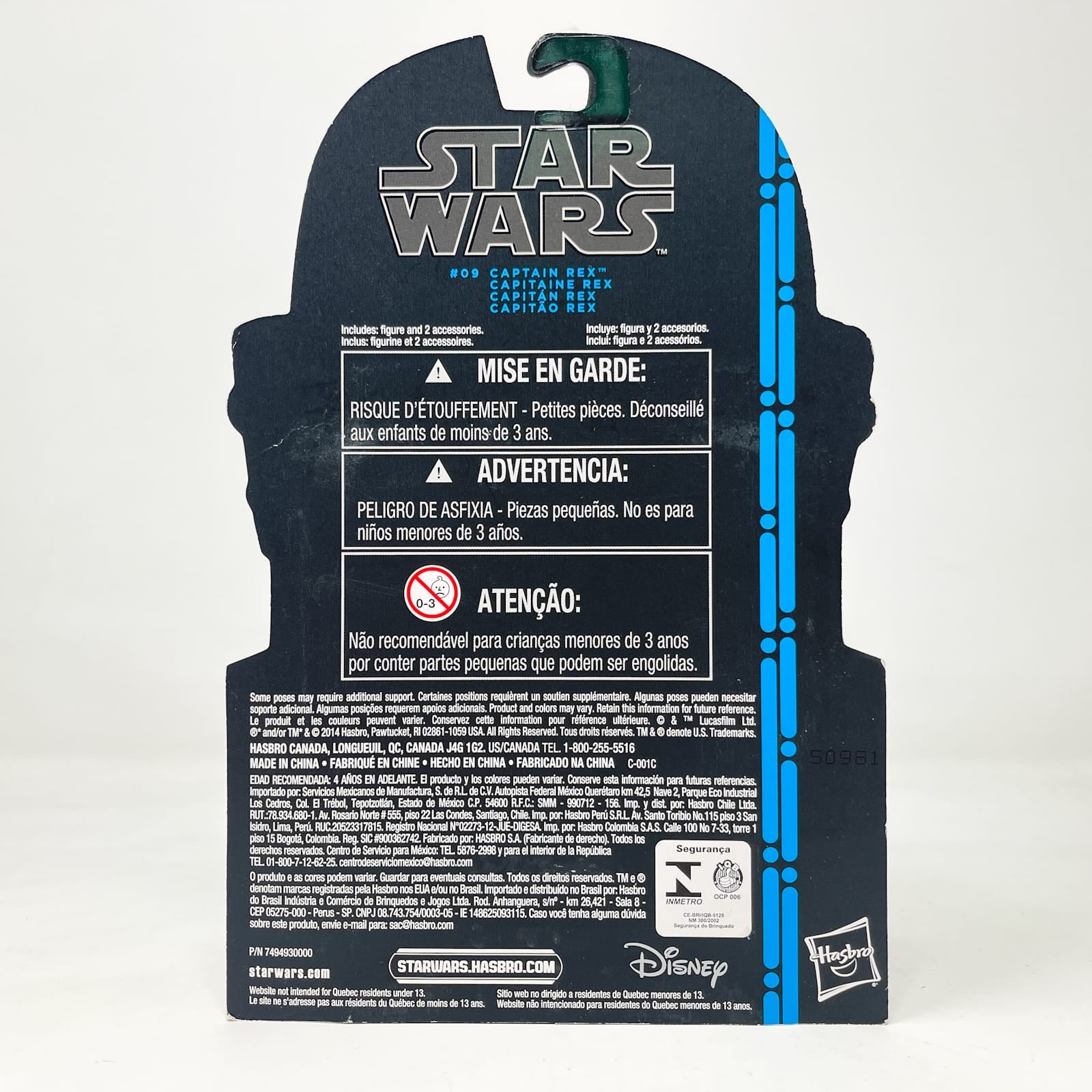 Vintage Hasbro Star Wars Mid MOC Captain Rex (Blue Line) #09 - Hasbro 2014 3.75" Black Series Star Wars Action Figure