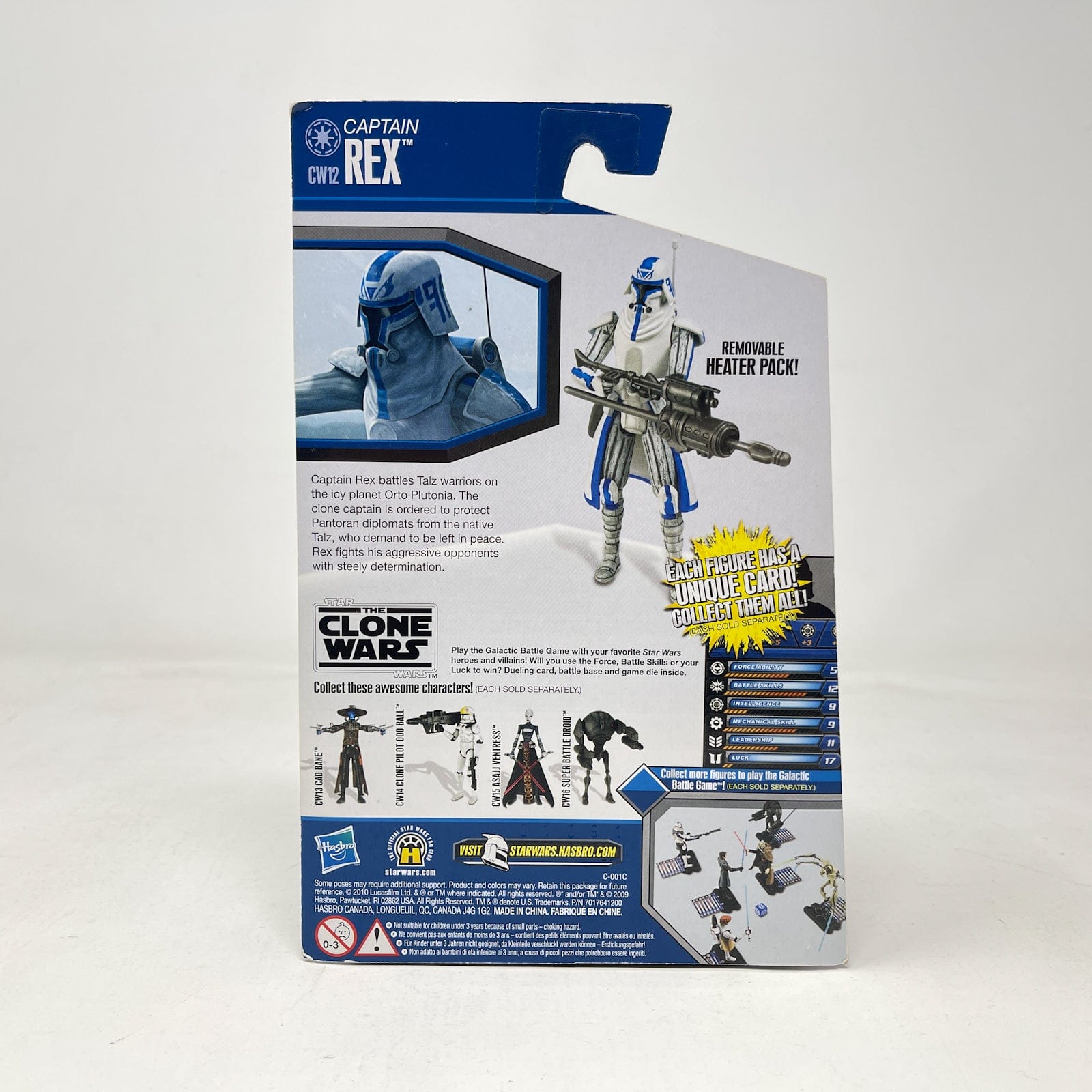 Vintage Hasbro Star Wars Mid MOC Captain Rex CW12 - Hasbro The Clone Wars 2010 3.75"