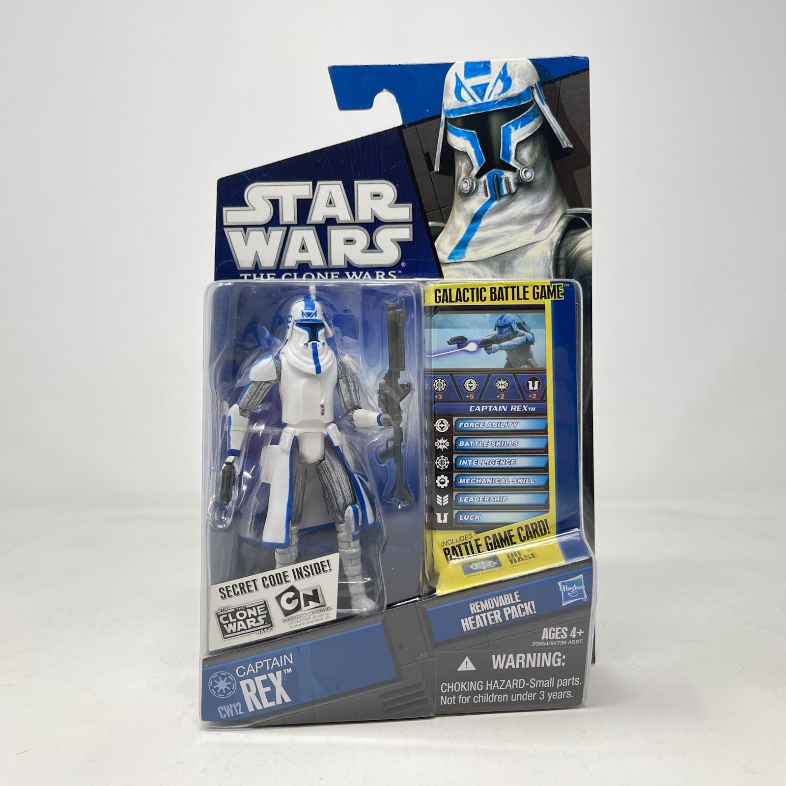 Vintage Hasbro Star Wars Mid MOC Captain Rex CW12 - Hasbro The Clone Wars 2010 3.75"