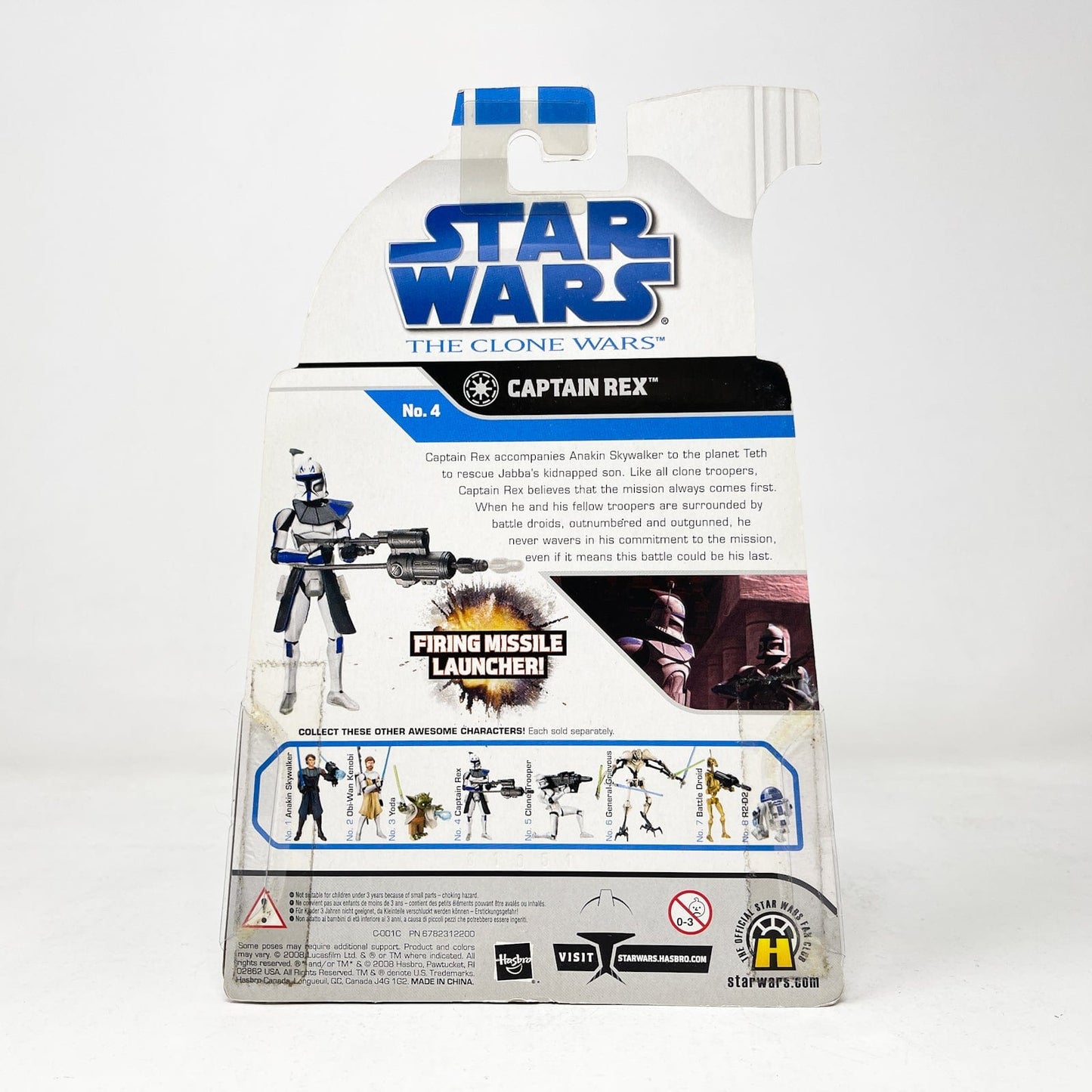 Vintage Hasbro Star Wars Mid MOC Captain Rex Mail Away Exclusive 2008 - The Clone Wars Star Wars Hasbro