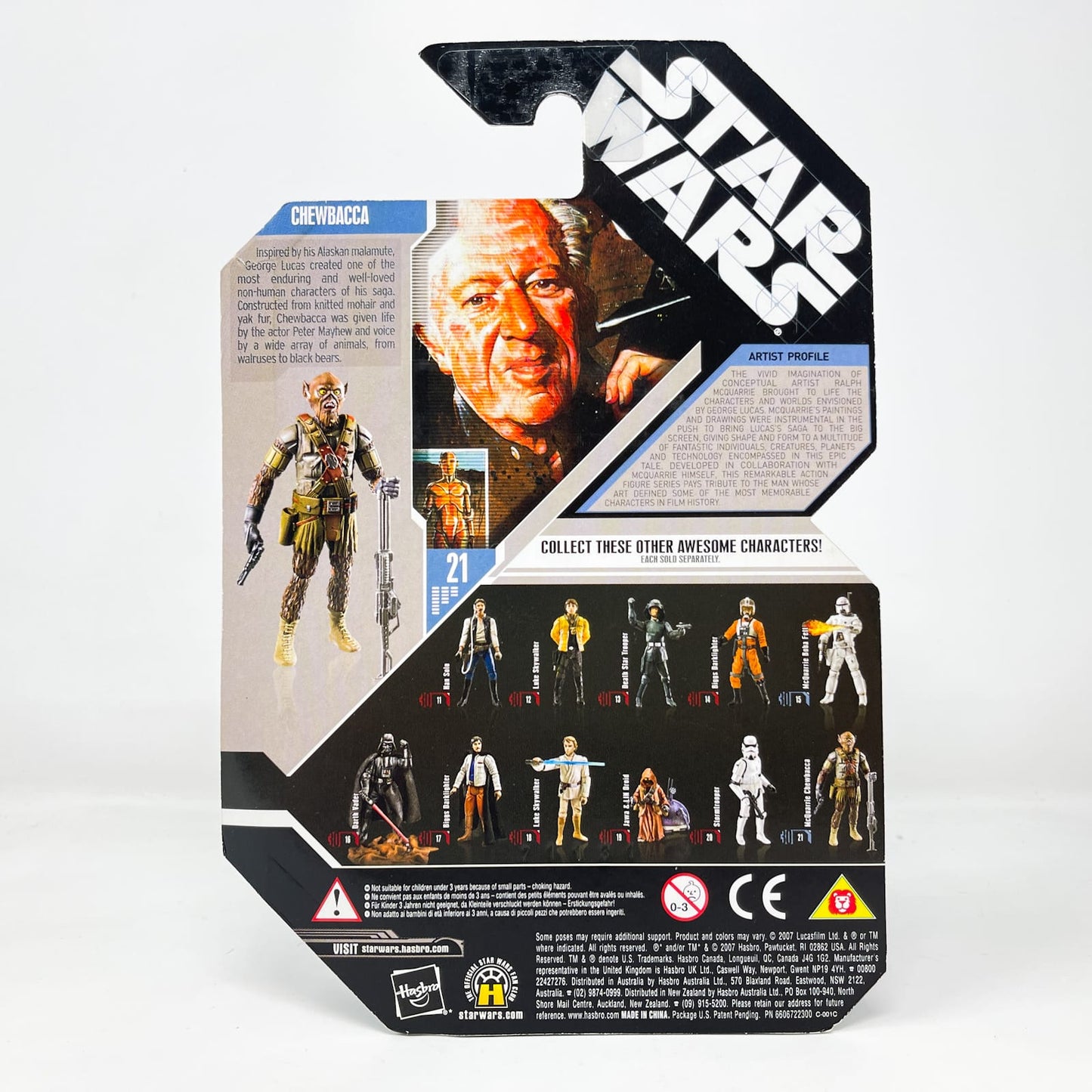 Vintage Hasbro Star Wars Mid MOC Chewbacca (Concept) #21 - Hasbro 30th Anniversary Collection 3.75"