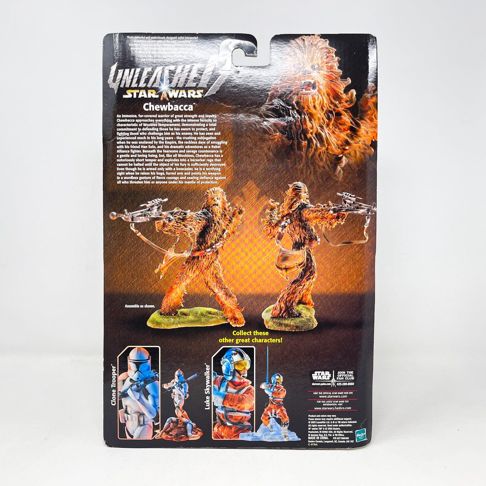 Vintage Hasbro Star Wars Mid MOC Chewbacca - Hasbro Unleashed Collection