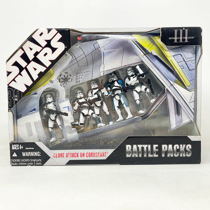 Vintage Hasbro Star Wars Mid MOC Clone Attack on Coruscant Battle Pack - Hasbro 30th Anniversary Collection 3.75"