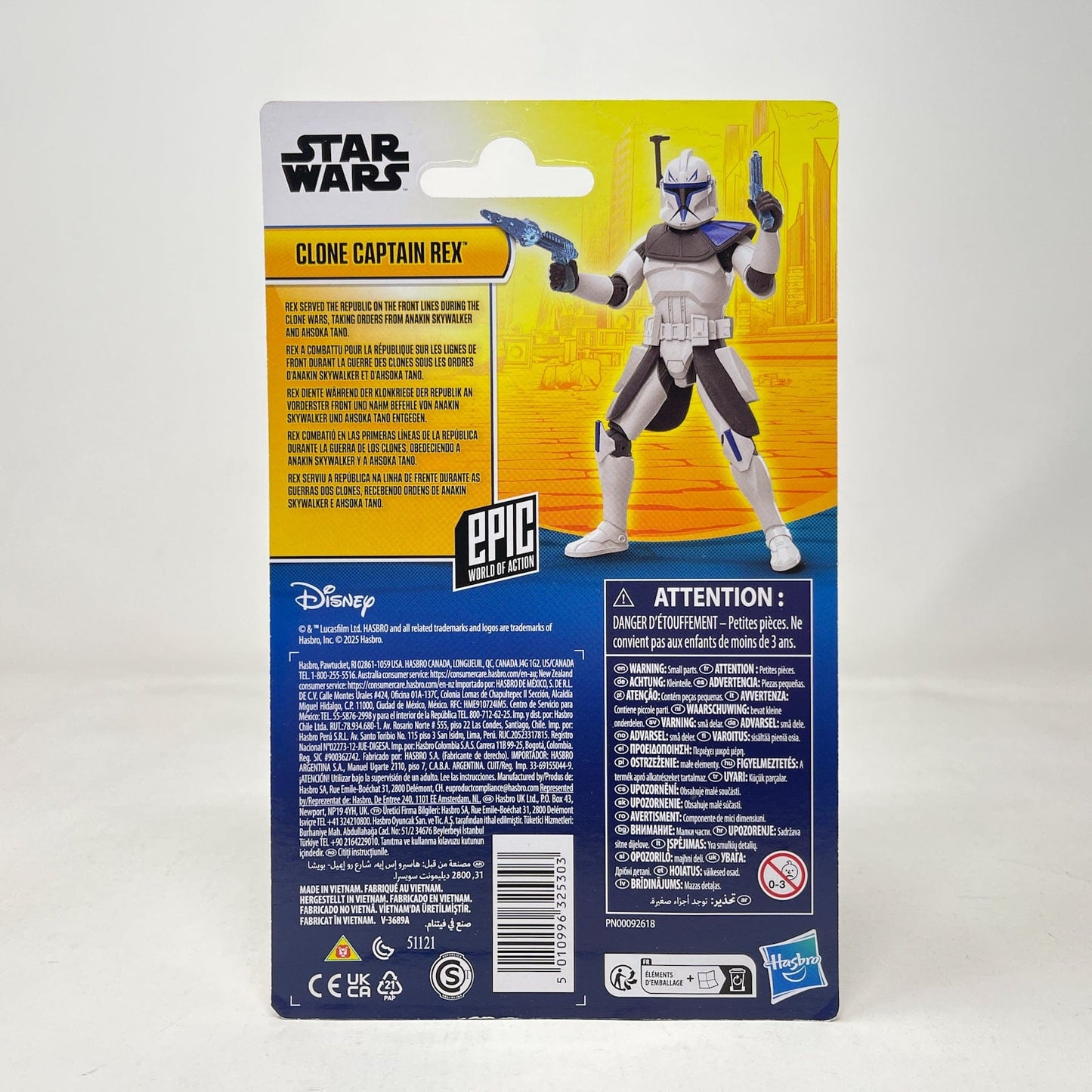Vintage Hasbro Star Wars Mid MOC Clone Captain Rex - Epic Hero 4 inch Series