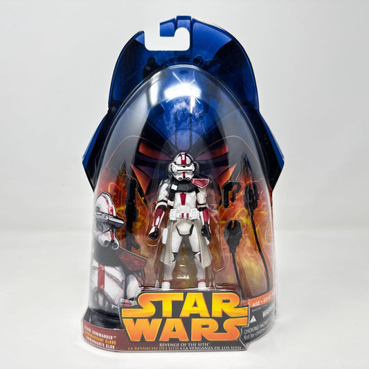 Vintage Hasbro Star Wars Mid MOC Clone Commander (Battle Gear) #33 - Hasbro ROTS 2005