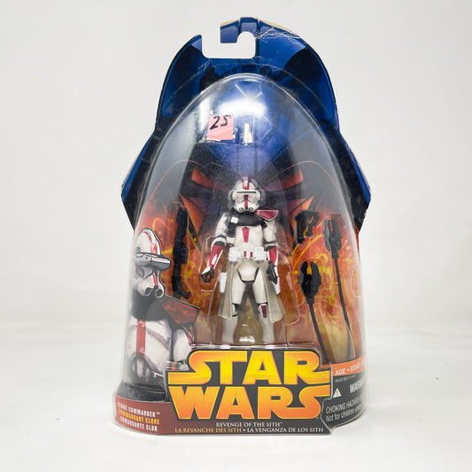 Vintage Hasbro Star Wars Mid MOC Clone Commander (Battle Gear) #33 - Hasbro ROTS 2005