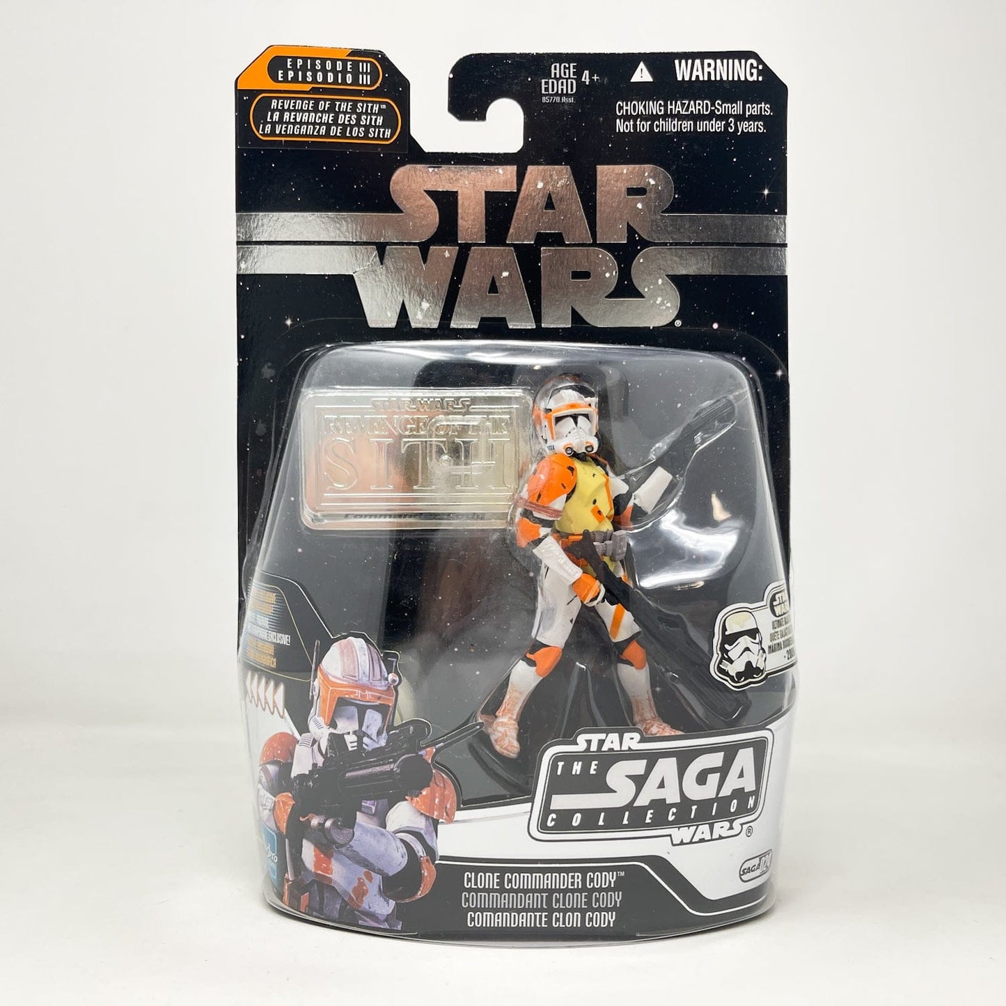 Vintage Hasbro Star Wars Mid MOC Clone Commander Cody #24 - Foil Variant - Hasbro Saga Collection (2006)
