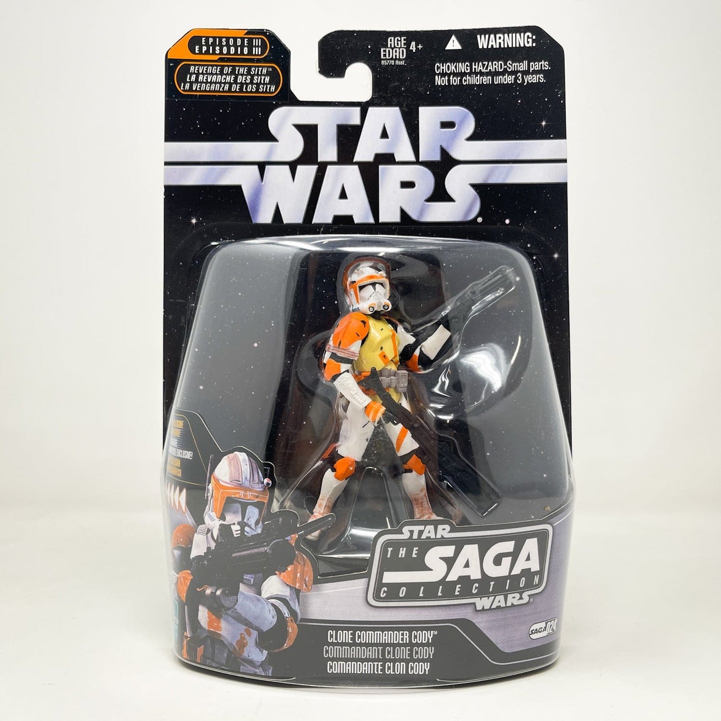 Vintage Hasbro Star Wars Mid MOC Clone Commander Cody #24 - Hasbro Saga Collection (2006)