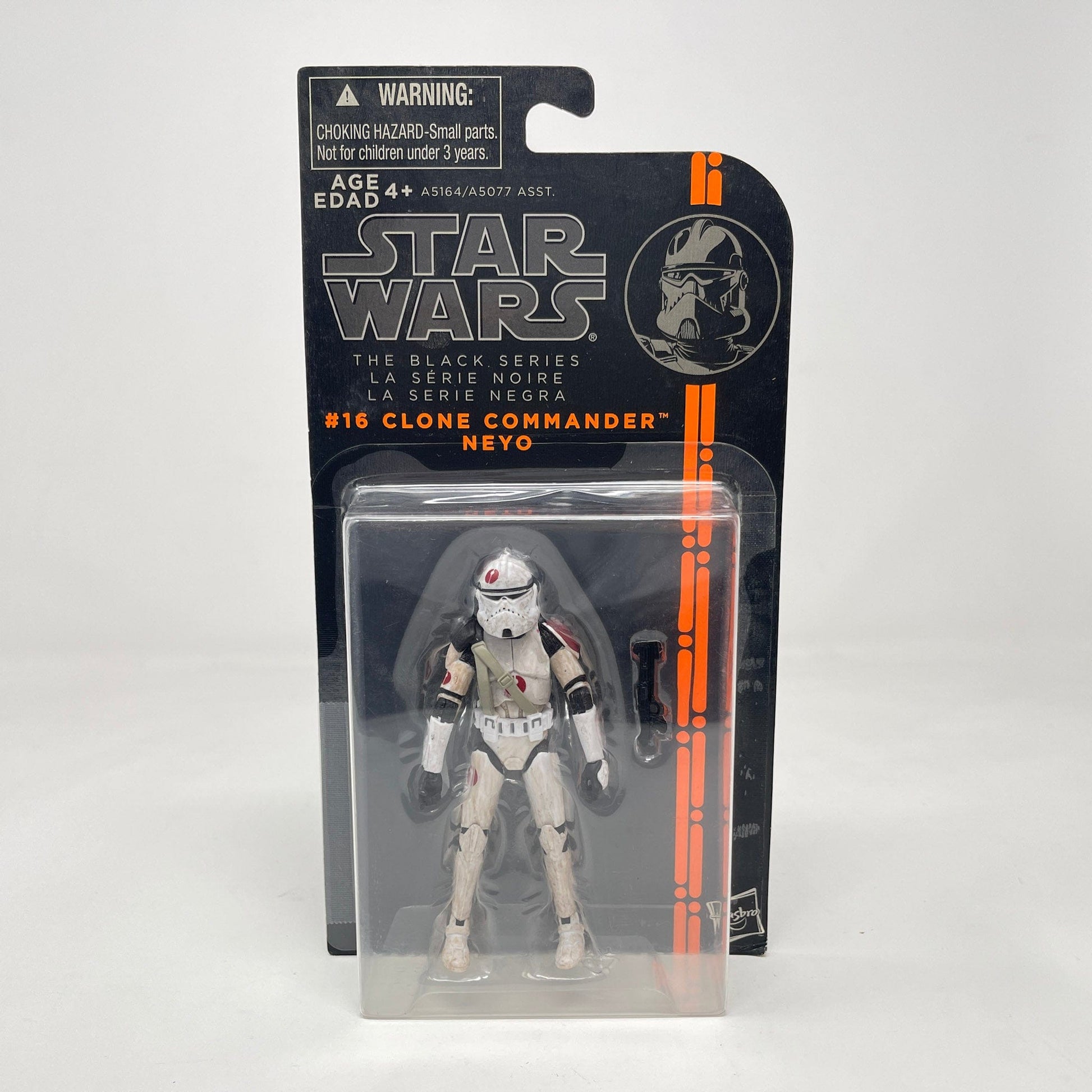 Vintage Hasbro Star Wars Mid MOC Clone Commander Neyo (Orange Line) #16 - Hasbro 2013 3.75" Black Series Star Wars Action Figure